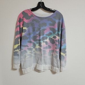 She & Sho Rainbow Cheetah Print Sweatshirt